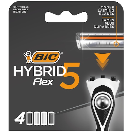 Bic Flex 5 Hybrid Yedek Tıraş Bıçağı Kartuşu 4'lü (5 Bıçak)