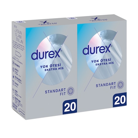 Durex Yok Ötesi Ekstra His İnce Prezervatif 20'li x 2