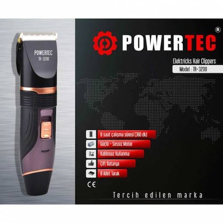 Powertec TR-3200 Saç Sakal Kesme Tıraş Makinesi