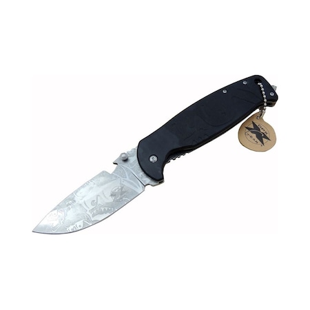 Dpx Gear Hst-1238 Desenli Outdoor Çakı 23,5 Cm - Açacaklı, Cam Kırma Perçinli, Kılıflı