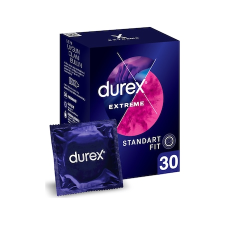 Durex Extreme Geciktiricili Ve Tırtıklı Prezervatif 30'lu