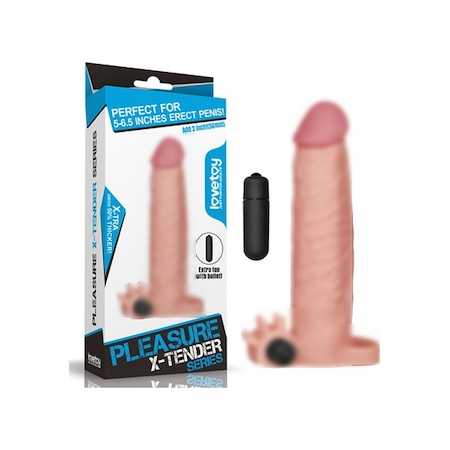 Truva Shop X-Tender Titreşimli Realistik Ten Dokusunda Penis Kılıfı