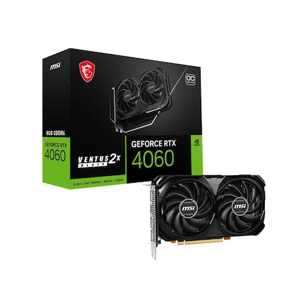 MSI NVIDIA GeForce RTX 4060 Ventus 2X Black 8G OC 8 GB GDDR6 128 Bit Ekran Kartı