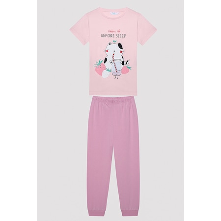Penti Kız Çocuk Before Sleep Çok Renkli Pijama Takımı