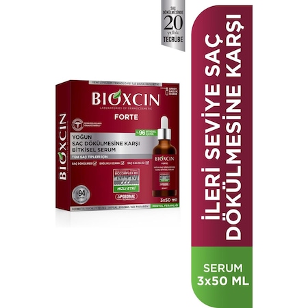 Bioxcin Forte Yoğun Saç Dökülme Karşıtı Bitkisel Serum 3 x 50 ML