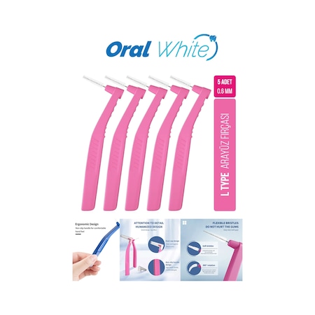 Oral White Arayüz Fırçası Pembe 0.6 Mm Cleaning Pro 5 Adet