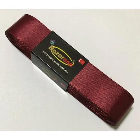 Nazarone Saten Kurdele 3cm/10metre Bordo