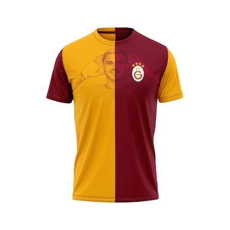 Galatasaray Mauro Icardi Taraftar Çocuk T-shirt C232252 Sarı - Kırmızı