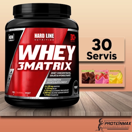 Hardline Whey 3 Matrix 908 Gram - Protein Tozu