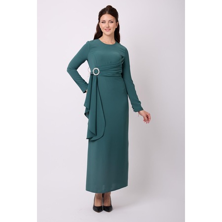 Violevin Er-cool Kadın Tokalı Kalem Elbise 8148-33-yeşil