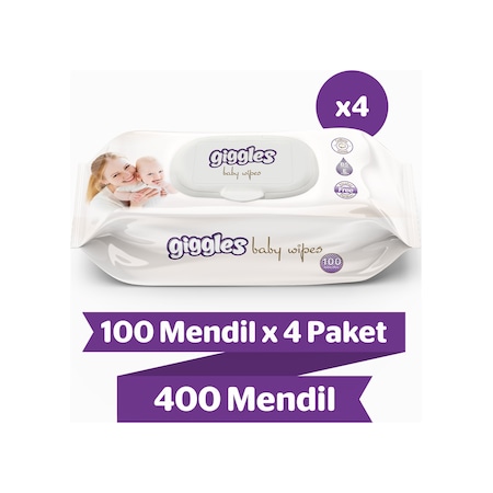 Giggles Baby Wipes Islak Mendil 4 X 100'Lü