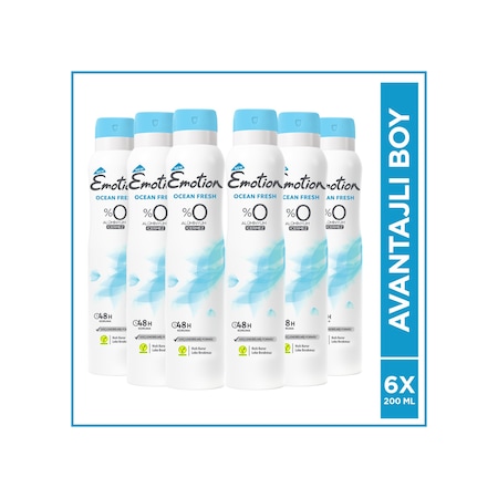 Emotion Ocean Fresh Kadın Sprey Deodorant 6 x 200 ML