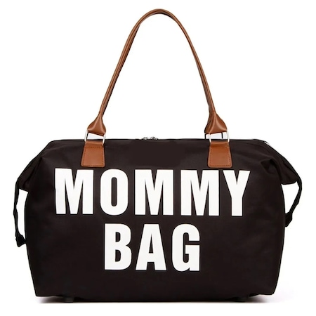 Mommy Bag Anne Bebek Bakım Ve Kadın Çantası Termal Biberonlu Siyah