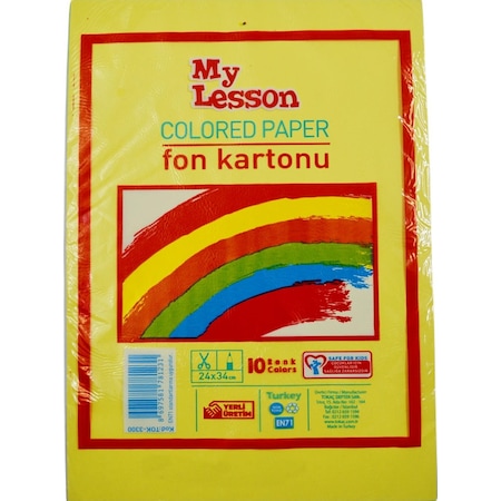 My Lesson 24x34 10 Renk Fon Kartonu 1 Paket