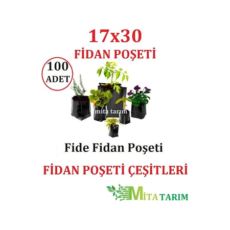 Fide Fidan Poşeti, 17X30, 100 Adet, Kargo Bedava