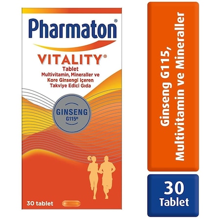 Pharmaton Vitality Ginseng G115 Multivitamin Ve Mineral 30 Tablet