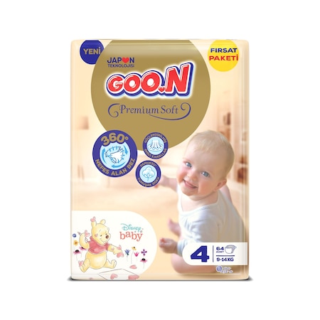 Goon Premium Soft Bebek Bezi 4 Numara Fırsat Paketi 64 Adet