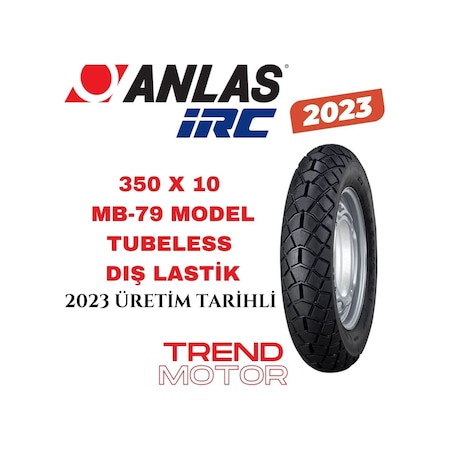 350 X 10 TUBELESS MB-79 MOTOSİKLET DIŞ LASTİK - ANLAŞ IRC 2023