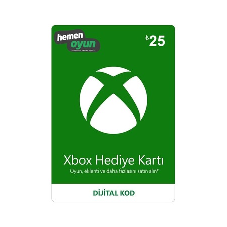 Hemenoyun Xbox 25 Tl Hediye Kartı Bakiye