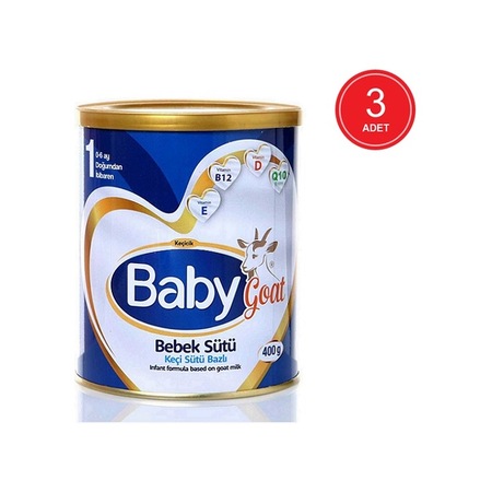 Baby Goat 1 Keçi Sütü Bazlı Bebek Sütü 0 - 6 Ay 3 x 400 G