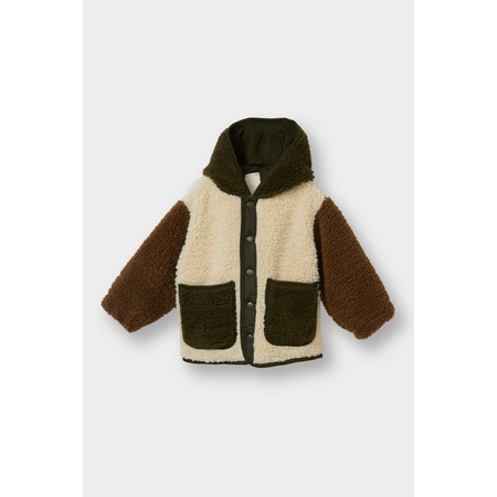 Defacto Erkek Bebek Kapüşonlu Pelüş Hırka F7586a525wnbg286 Bej