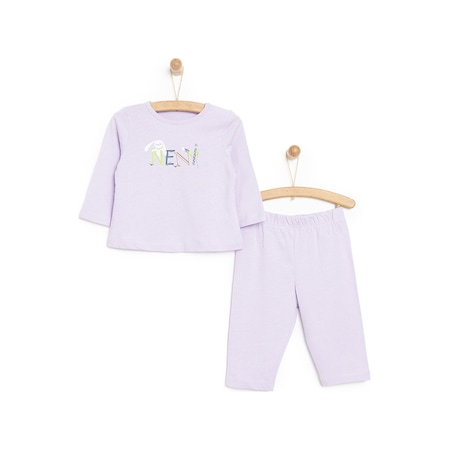 Hellobaby Tavşan Neni Pijama Takımı Kız Bebek 24yhlbkpjm013 Lila 24YHLBKPJM013_Lila