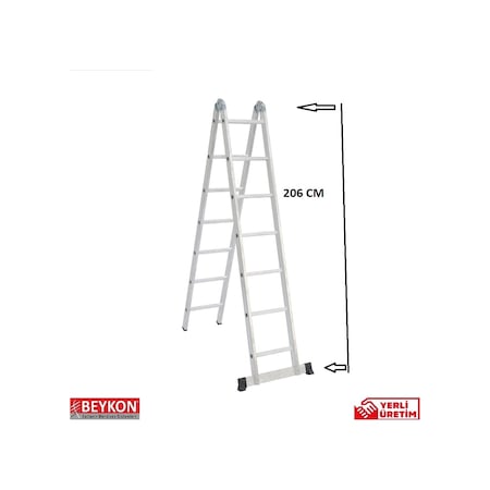 Beykon 7+7 Alüminyum Katlanır Çok Amaçlı Merdiven