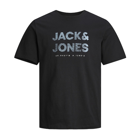 Jack & Jones Klasik Logo Baskılı Tişört Year 12249665 Siyah