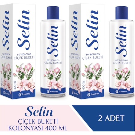 Selin Parfümlü Kolonya Çiçek Buketi 400 ML 2'li