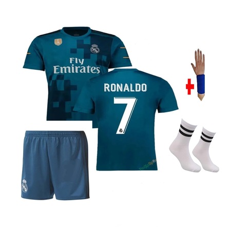 Real Madrid 2018 Deplasman Ronaldo 4 Lü Set Çocuk Forması