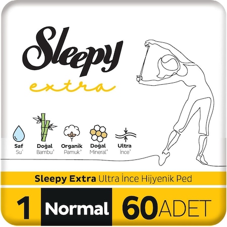 Sleepy Extra Ultra İnce Hijyenik Ped Normal 60 Adet Ped