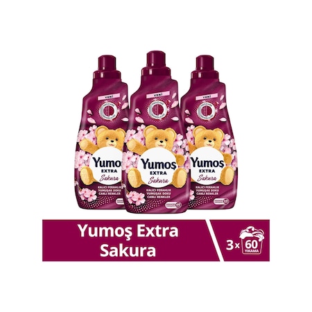 Yumoş Extra Konsantre Yumuşatıcı Sakura 3 x 1440 ML