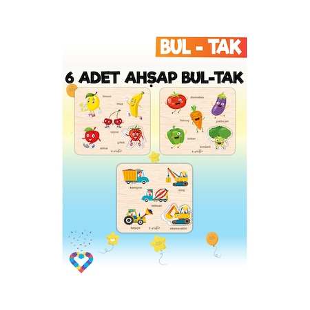 Eğitici 6 Adet Bul-tak Oyuncak-3