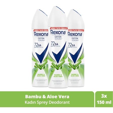Rexona Bambu & Aloe Vera Kadın Sprey Deodorant 3 x 150 ML