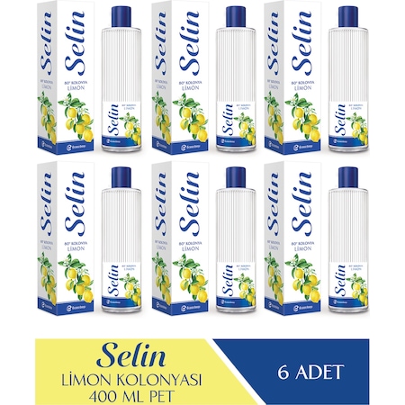 Selin 80 Derece Limon Kolonyası Pet Şişe 400 ML x 6