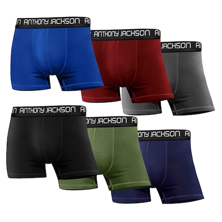 Anthony Jackson Merlin Likralı Premium Erkek Boxer 6'lı Çok Renkli