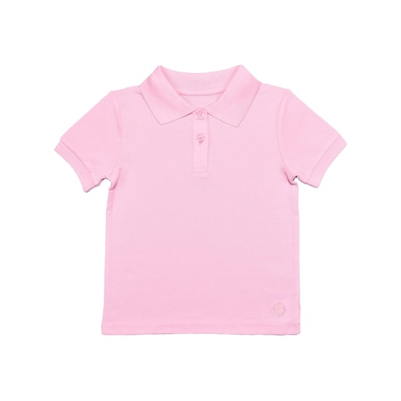 Waynap Unisex Lakos Polo Yaka Okul Tshirt Pembe