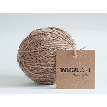 WoolArt %100 Yün Örgü ve Dokuma İpi Açık Kahverengi