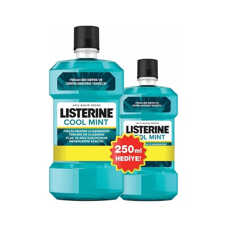 Listerine Ağız Bakım Suyu Cool Mint 500 ML + 250 ML