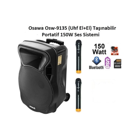 Osawa Osw-9135 Taşınabilir Portatif Seyyar Ses Sistemi 150 Watt