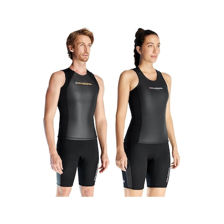 Dıve & Saıl 2mm Bölünmüş Kolsuz Wetsuit Warm Sörf Ve Yüzme Yeleği 001 Erkek Üst