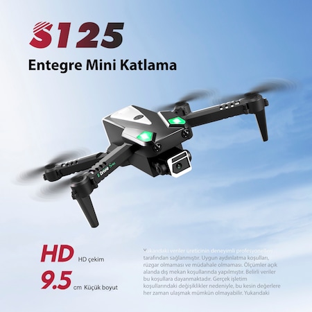 S125 Mini Drone Wı-fı 720p Hd Çift Kameralı Engelden Kaçınma Piha
