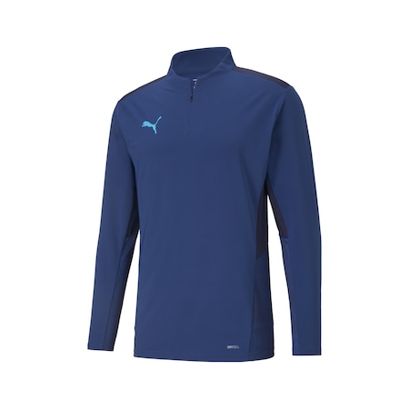 Puma Team Cup 1/4 Zip Erkek Lacivert Dik Yaka Sweatshirt 65672802