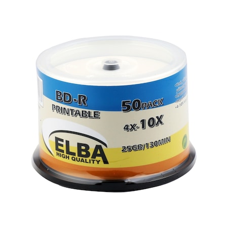 Elba Blu-Ray Bd-R 10 X 25 GB 50'li Cakebox Printable