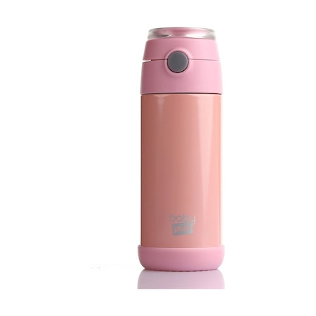 Baby Plus Çelik Termoslu Matara Pembe 350 ML