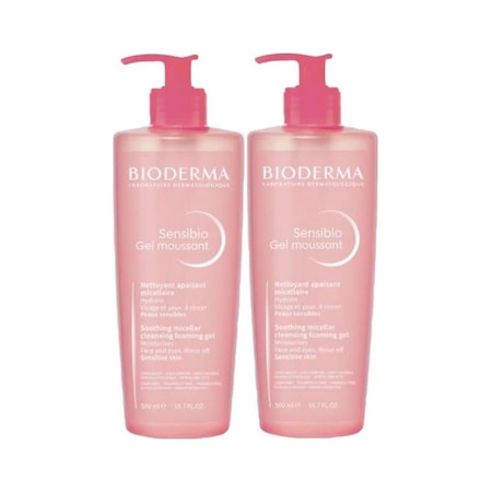 Bioderma Sensibio Foaming Gel 500 ml Hassas Ciltler Temizleme Jeli 2'li Avantaj Paket