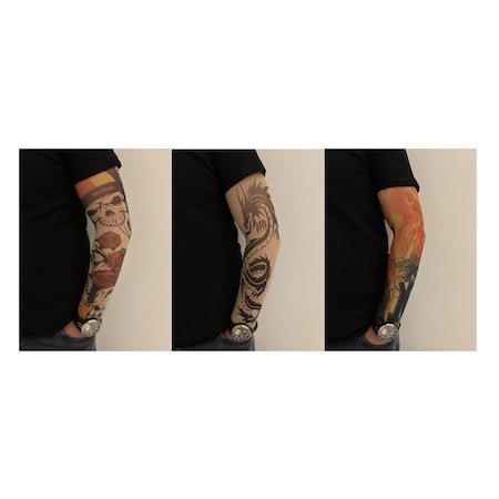 Giyilebilir Dövme 3 Çift 6 Adet Kol Çorap Dövmesi Sleeve Tattoo Set19