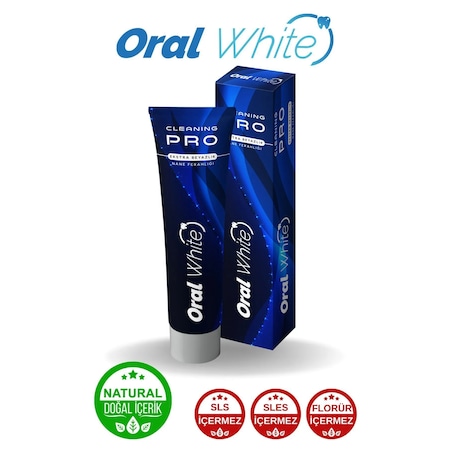 Oral White Cleaning Pro Ekstra Beyazlık Nane Ferahlığı Diş Macunu 75 ML