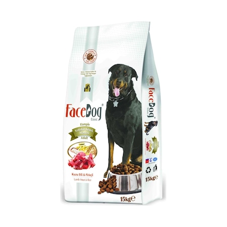 Face Dog Basic Kuzu Etli Yetişkin Köpek Maması 15 KG