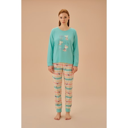 Suwen Lulusu Pijama Takımı Sh25218660a1349 Ekru